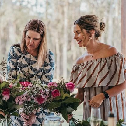 A floristry workshop at Little Donkey Estate